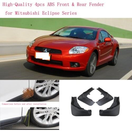 4pcs ABS Front & Rear Fender for Mitsubishi Eclipse Series Car Mud Flaps Splash Guard Mudguard Mudflaps Accessories