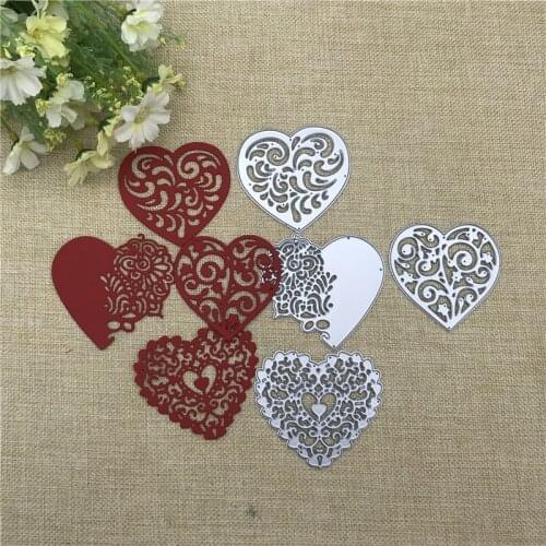 4pcs Lace Love Craft Metal stencil mold Cutting Dies decoration scrapbook die cuts Album Paper Craft Embossing DIY Card Crafts