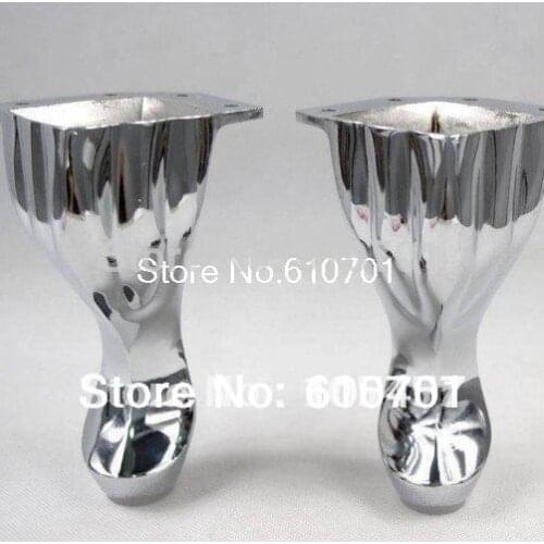 4pcs Metal Furniture Cabinet Tea Table Sofa Leg Feet 5.6"(140mm) Height