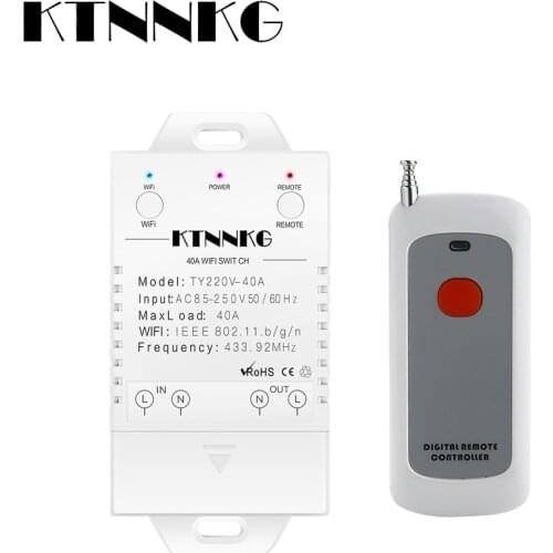 4000watts WiFi Smart Light Switch Universal Breaker Timer Smart Life APP Wireless Remote Control Works with Alexa Google Home