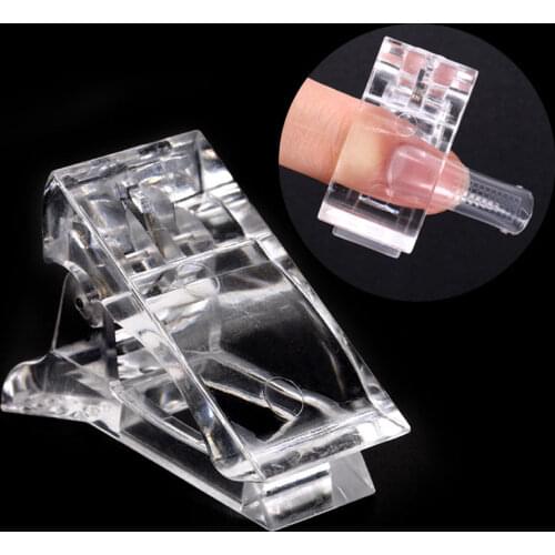 5Pcs/lot Plastic Transparent Gel Quick Building Nail Tips Clips Nail Art Tool Fingernail Extension UV LED Builder Clamps