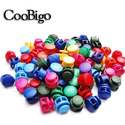 500pcs Ball Cord Lock Spring Stopper Toggle Clip Rope Clamp Buckle for Drawstring Bag Hat Lanyard Garment Shoelace Sewing Parts