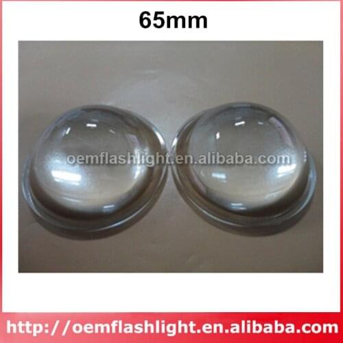 65mm Optical Glass LED Lamp Lens - 1pc