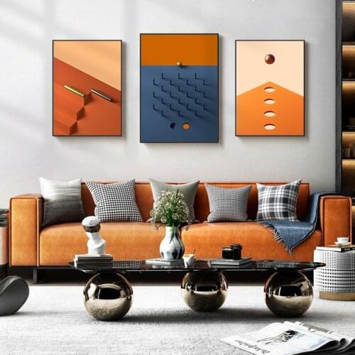 Abstract Building Art Print Boho Geometry Canvas Painting Ball Stairs Poster Nordic Wall Art Pictures For Living Room Home Decor
