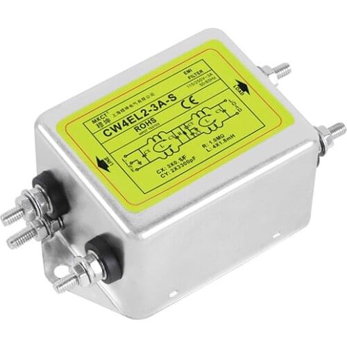 Bolt Connection Single-Phase EMI Anti-interference Clean Audio 220VAC 50/60Hz CW4EL2-3A/6A/10A/20A/30A-S Power Filter