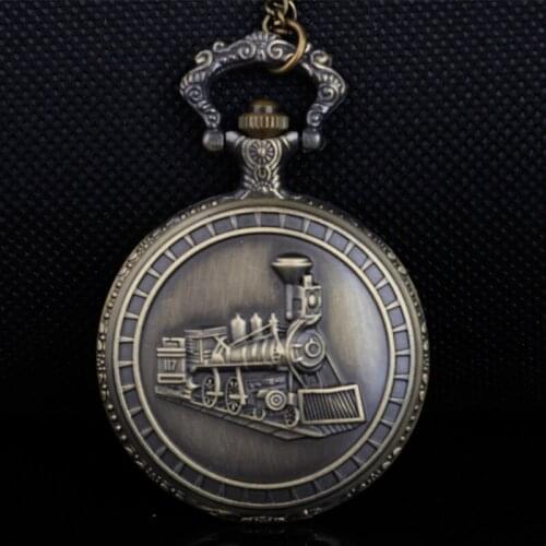 Bronze Pocket Watch Chains Vintage Quartz Pocket Watches with Chain Women Men Gifts Fob Watch Pendant