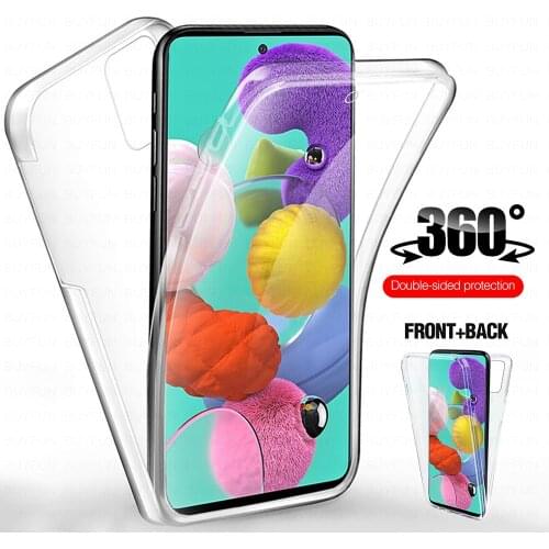 360 Full Body Case for Samsung A51 A71 Double Sided Silicone TPU Transparent for Samsung Galaxy A21S A31 A 51 A 71 Phone Case