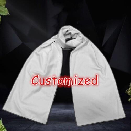 Customized Your Own Design Fashion Anime Scarf Warm Winter Cartoon Scarves Soft Wrap Winter Neckerchief Unisex New Gifts