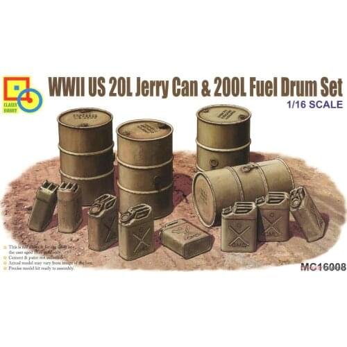 Classy Hobby MC16008 1/16 SCALE WWII US 20L Jerry Can&200L