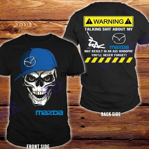 Cool MAZDA Car Logo Mens Black T Shirt Tee Shirt Size S to 3XL