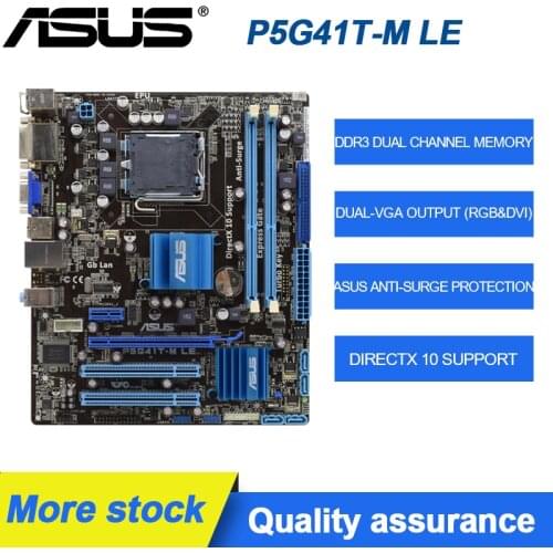 ASUS P5G41T-M LE PC Motherboards LGA 775 DDR3 Intel G41 Micro ATX Intel Desktop Motherboard Set