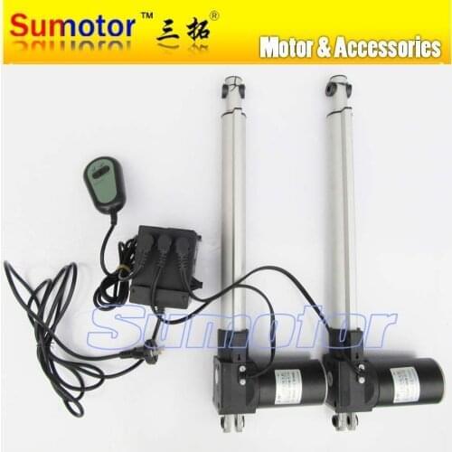 A kit, 2 pcs stroke 300mm 12" Linear Actuator DC 24V 600 300 100Kg Motor progressive Heavy Duty Pusher Progressive for furniture
