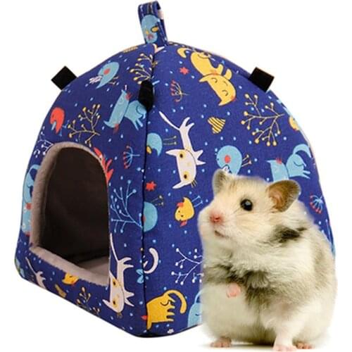 New Soft Guinea Pig House Bed Cotton Hamster Sleeping Beds Pet Cage Nest Warm Bed For Small Animal Rodent Squirrel Hedgehog Rats