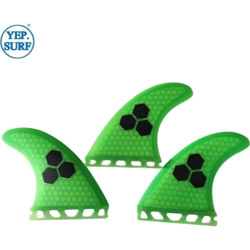 Future G5 Surfing Fin Fiberglass Honeycomb Green Color Fins Customized Fins Surfboard Future Fins