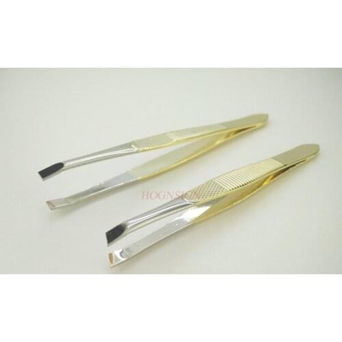 Eyebrows Tweezers Flat & Slant Tip Forc Makeup Tools Tweezer Hair Remover Design Facial False Eyelashes Clip Eyebrow Beauty Sale