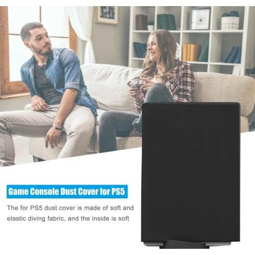 DustProof Cover For PS5 Console Case Black Soft Dust Proof Cover Sleeve Waterproof Cover Sleeve For PlayStation 5 Game Consoles
