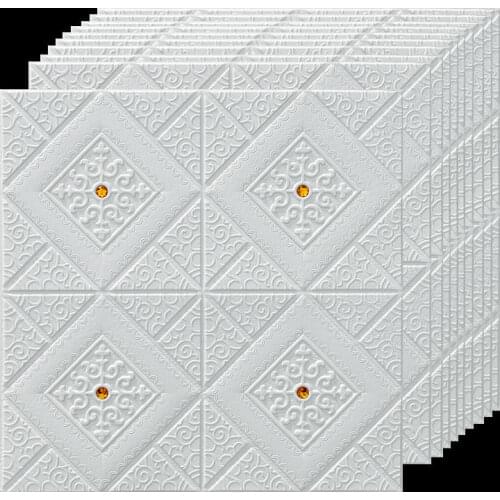 Self adhesive Waterproof TV Background Pineapple grid sticker diamond 3D wall sticker Living Room Wallpaper Bedroom Decorative