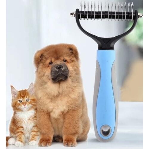 Pet Cat Dog Comb Hair Removal Brush Pet Fur Knot Cutter For Dogs Cats Grooming Shedding Tools Double sided Pet Products