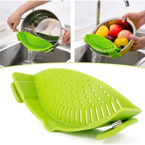 Silicone Pot Strainers Liquid Funnel Baking Batter Filterable Deflector Anti-spill Drain Pans Kitchen Cooking Tool #88313