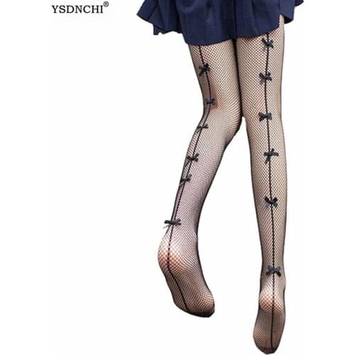 YSDCNHI Sexy Stay Up Thigh High Tights Fishnet Mesh Print Punk Stretch Pantyhose For Women Accessories Step Foot Seamless 1 Pcs