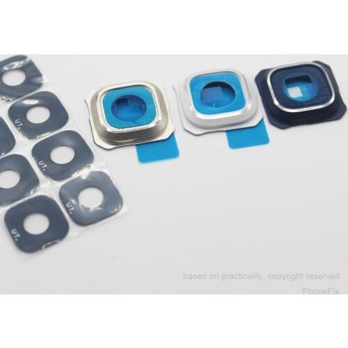 10pcs/lot Camera Glass Lens Cover with glass adhesive for Samsung Galaxy S6 Edge Plus G928 Replacement Part