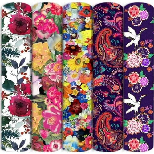 100% Pure Cotton/Polyester Cotton Flower Fabric Patchwork Sewing Quilting Fabric For Quilting Needlework DIY Cloth,1Yc17895