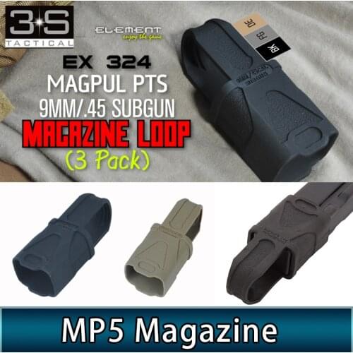 3PCS/SET Tactical Airsoft 9mm MP5 Pouch Magazine Fast Mag Rubber Loops Holster For Softair Hunting MP5 Accessory