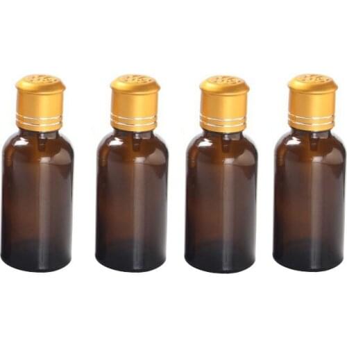 360pcs/lot Amber 30ml Boston Round Glass Essential Oil Container, 30cc Brown Glass Bottle With Aluminum Lids