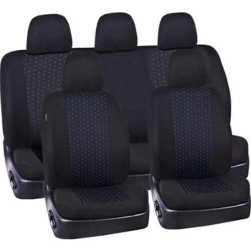 Car-pass Car Seat Covers Mesh Fabric Full Seat Red Blue Gray Universal Car Seat Covers for peugeot 206 lada granta solaris