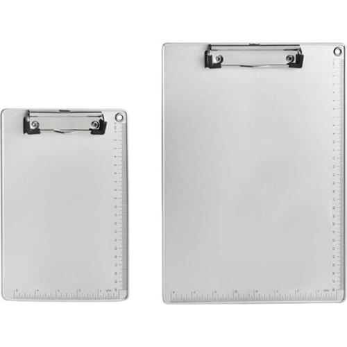 A4 Document Holder Clipboard Aluminum Alloy PP 2 Types Optional Writing Board Clip File Folder Paper Ticket Storage Collect Book