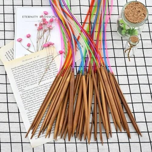 Hand knitted tools Woolen yarn Ring needle sweater Wire needle 80CM Ring rod needle Full set 18PCS