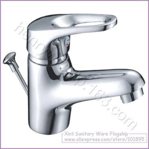 L16578 - Luxury Deck Mounted Chrome Color Zinc Material Hot & Cold Mixer Basin Tap