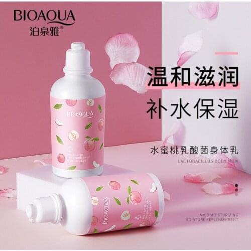 Bioaqua Peach lactobacillus milk hydrating body moisture soft water shine skin creams