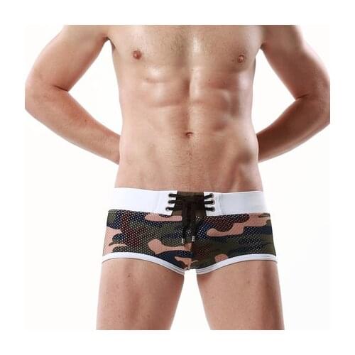 2018 Brand SEOBEAN mens swimsuit boxers beach shorts Bikini Gay Penis Pouch Swim trunks mens swimming boxers