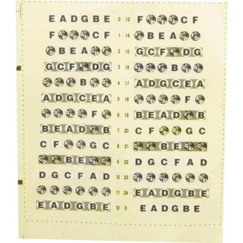 Guitar Fretboard Note Lable Stickers Fret Map Decals Learn Fingerboard Neck Note adhesive stickers