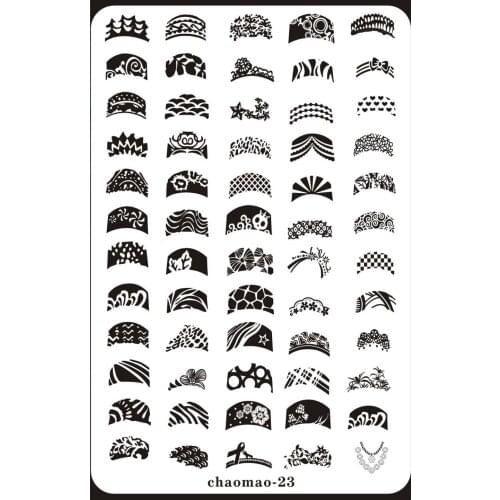 New 2017 9.5x14.5cm French Styles Tips Nail Art Image Stamp Template Plates Polish Stamping Manicure Image Template #23