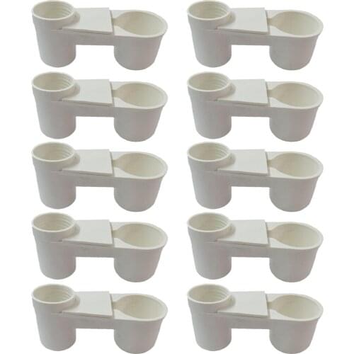 10 X Plastic Pet Bird Drinker Feeder Water Bottle Cup for Chicken Pigeon