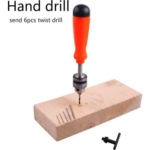 Simple Hand Twist Drill Model Drilling Mini Woodworking Tools for DIY Collectables - autograph manual