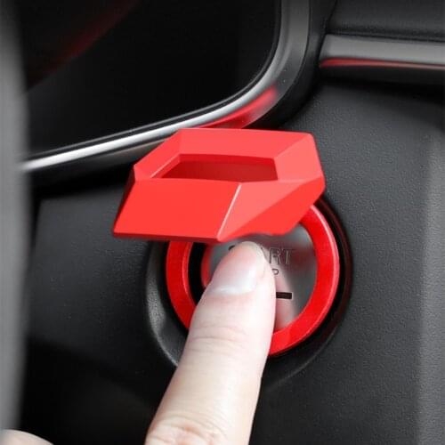 One Button Start Decorative Patch Button Cover Ignition Switch Protection Cover Interior Refit Start Decorative Ring General