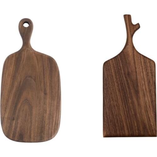Chopping Boards Solid Wood Cutting Board Black Walnut Pizza Board Steak Bread Board Cutting Pizza Bread Fruit