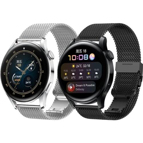 Metal mesh belt Milanese Strap For Huawei Watch 3 band for Huawei Watch3 GT 2e GT2 46mm Pro Bracelet Replace Watchbands