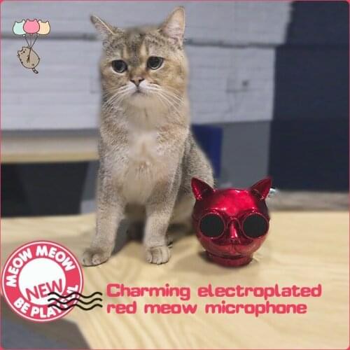 RHX T8 Hot sale Creative Cat Head Bluetooth Speaker Colorful Light Stereo Music Audio Player Super Bass Loudspeaker