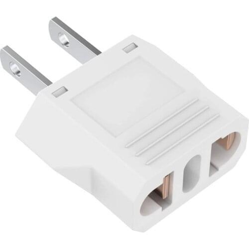 Pack 3) European EU to US Plug Adapter, Outlet Fit to Australian China Italy Switzerland Italy Europe Plug, AC100~250V 10A