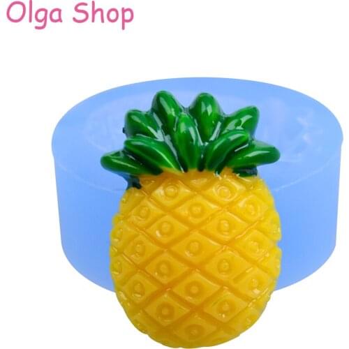 SYL047 Pineapple Silicone Flexible Mold Fruit Mold 25mm - Cake Decorating Candy Fondant Charms Molds, Sugarcraft Mold Food Safe