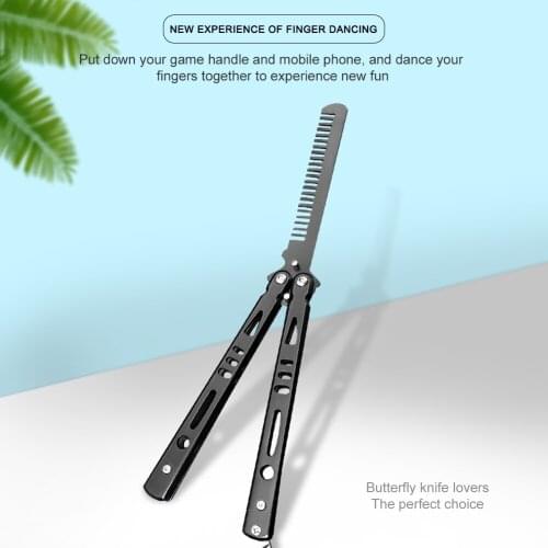 Folding Butterfly Style Hair Comb Foldable Stainless Steel Practice Training Brushes Salon Hairdressing Styling Tools