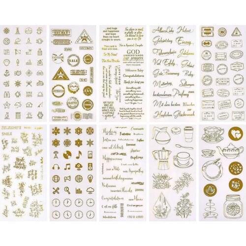 Resin Fillers Gold UV Epoxy Resin Sticker DIY Silicone Mold Constellation Letters Decoration Handmade Crafts