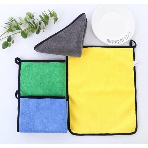 Car wash cloth car wash towel thick absorbent lint-free car supplies double-sided high density clean coral velvet car wash towel