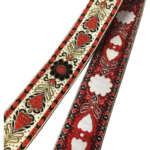 12yards/lot wide 3.5CM Woven Jacquard Ribbon flowers for straps clothing accessory ZH-4990