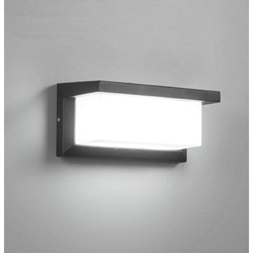 18W Outdoor Lighting Modern Wall Light LED Wall Sconce Square Metal Bulkhead Lights Exterior Waterproof Lighting Fixture