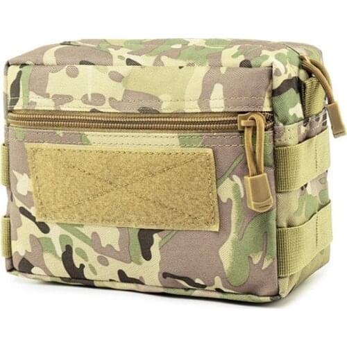 Outdoor camouflage side tactical belt bag. Multi-purpose storage medical bag miscellaneous bag for military fans